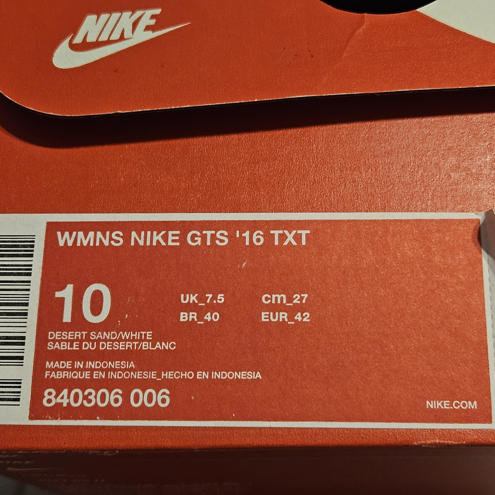 Nike GTS '16 TXT Women's Desert Sand Sneakers 10 - Picture 8 of 8